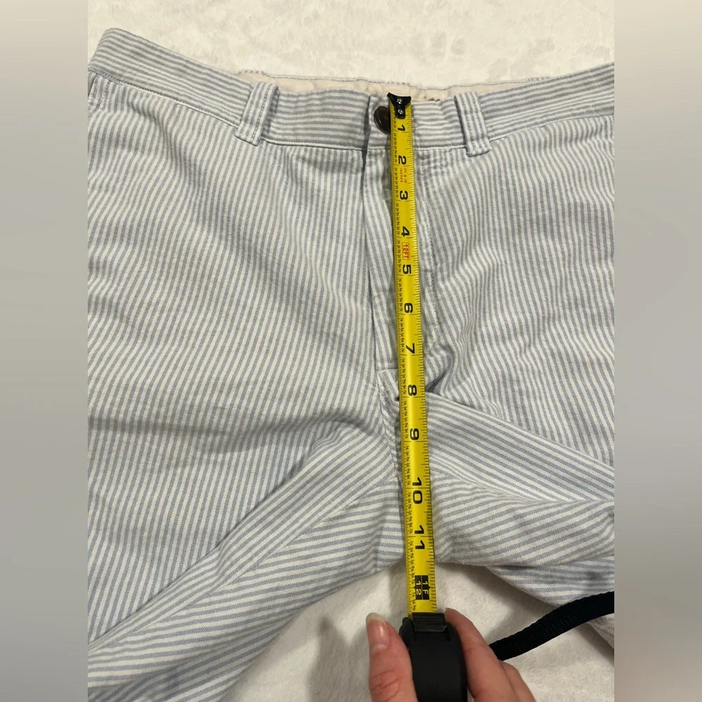 J.Crew Men's Blue & White Seersucker Striped Shorts - Size 32 - Picture 7 of 9
